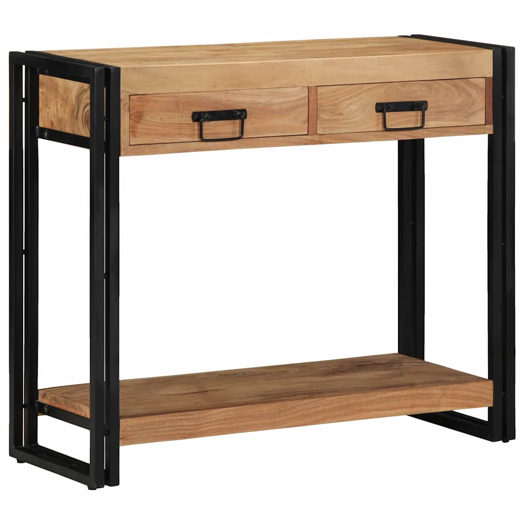 Wandtafel Met Lade Bruin 120 X 33 X 75 Cm Massief Mango Hout