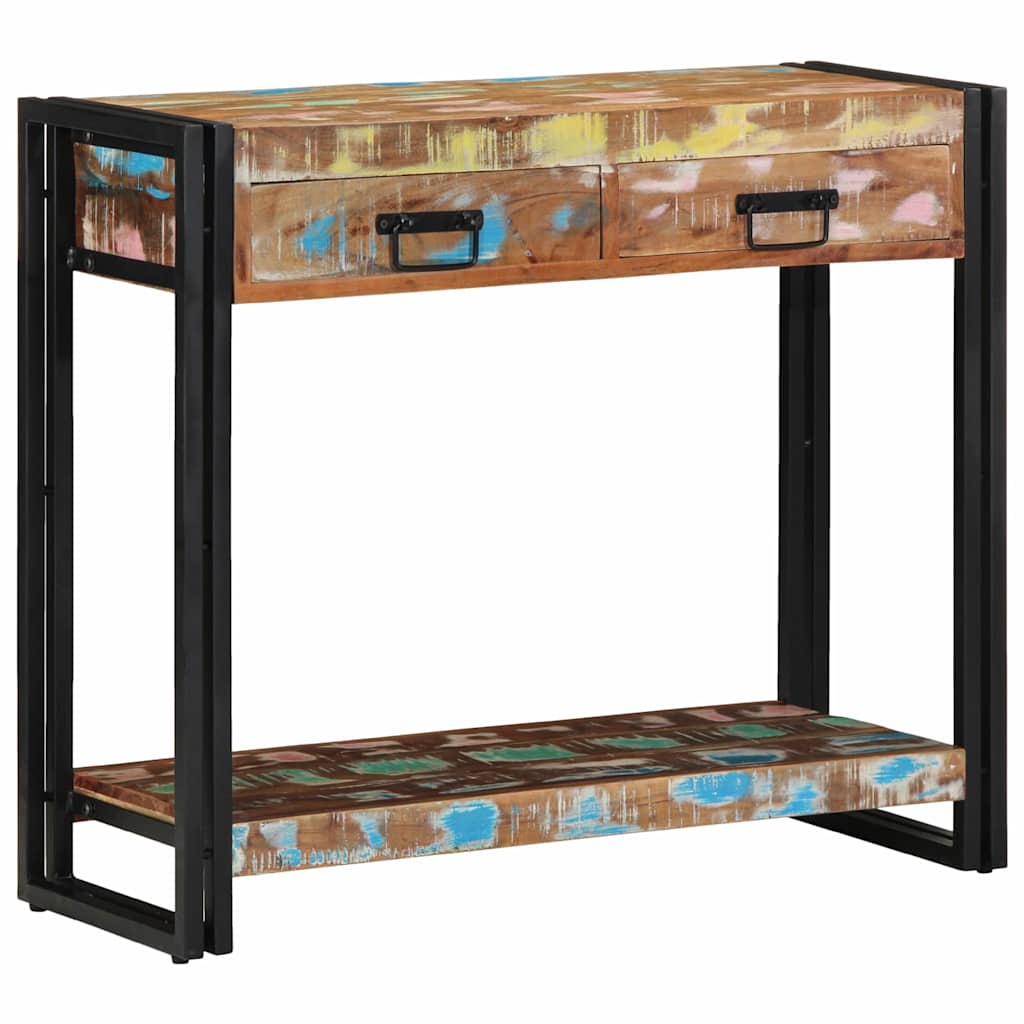 Wandtafel Met Lade Bruin 120 X 33 X 75 Cm Massief Mango Hout