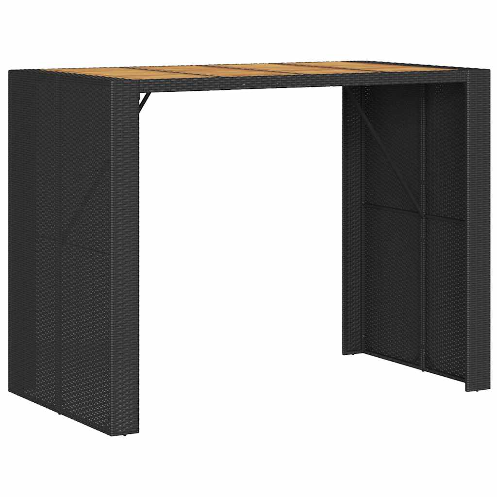 5-Delige Tuinbarset Zonder Kussens Poly Rattan Acacia
