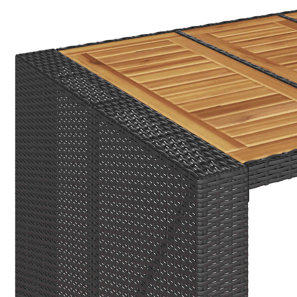 5-Delige Tuinbarset Zonder Kussens Poly Rattan Acacia