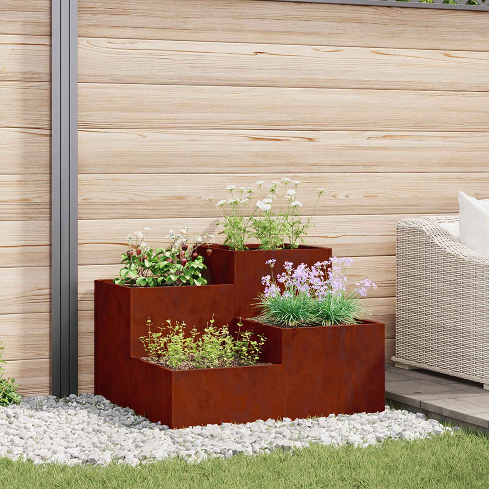 Tuin Bloempot Zilver