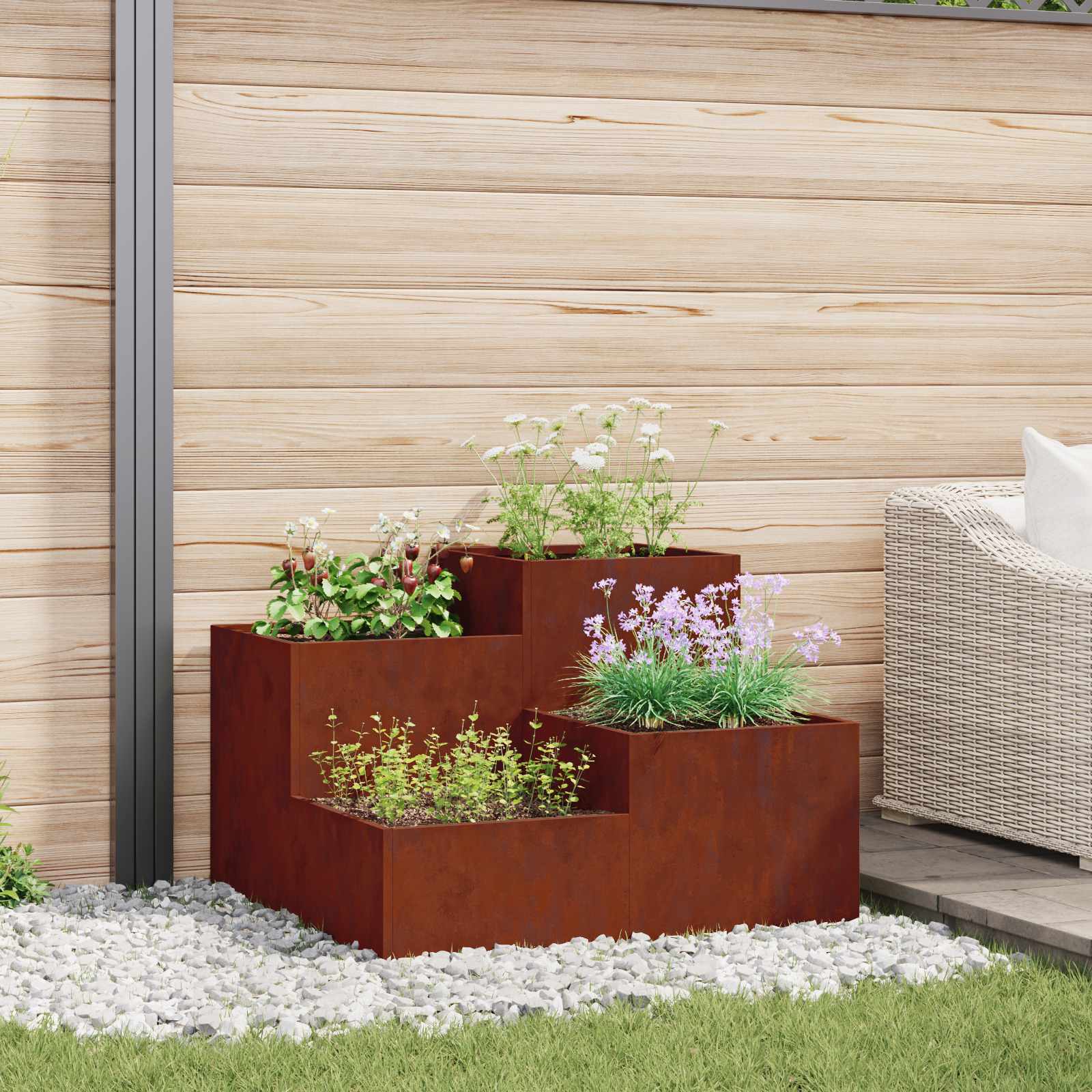 Tuin Bloempot Zilver