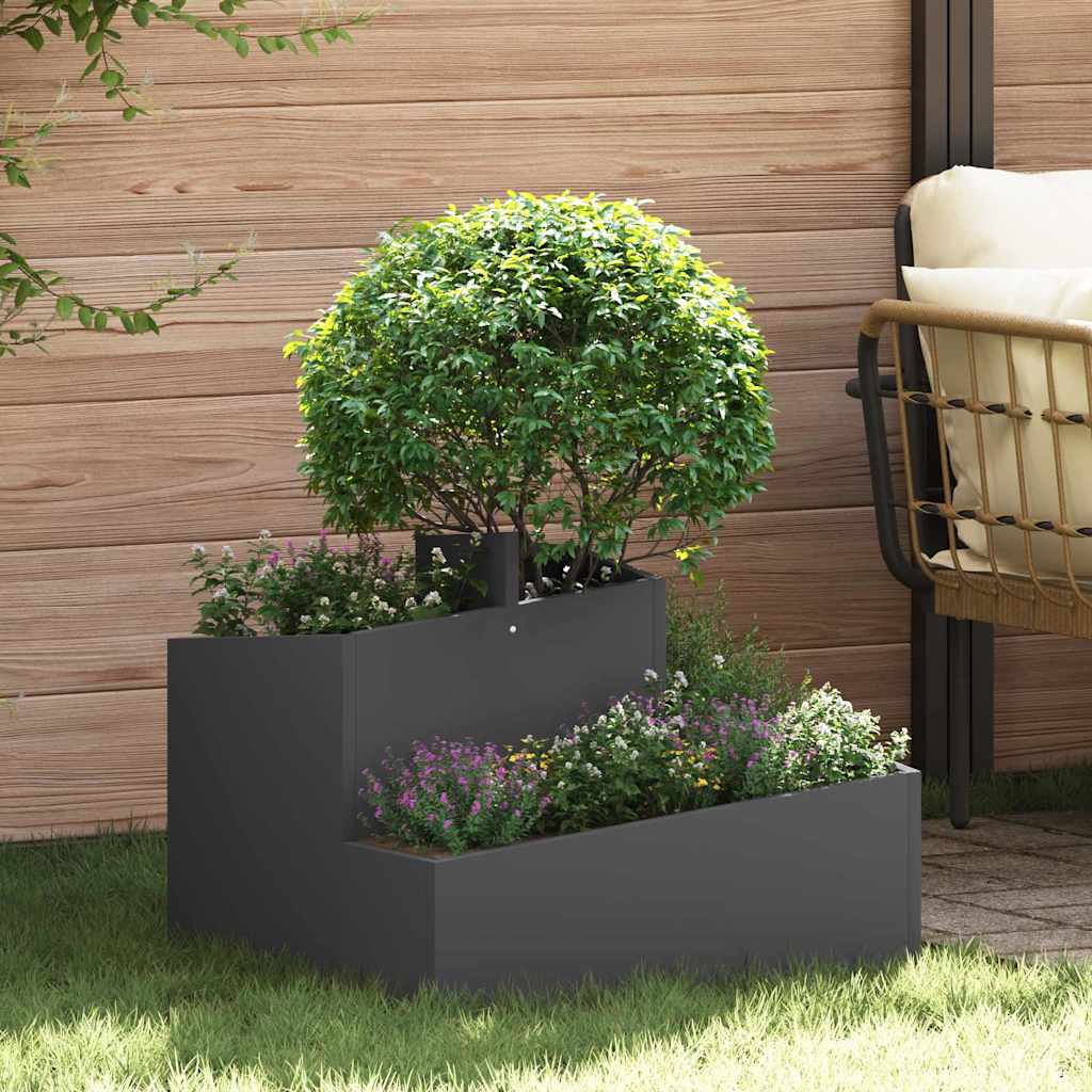 Tuin Bloempot Zilver 80 X 80 X 50 Cm Staal