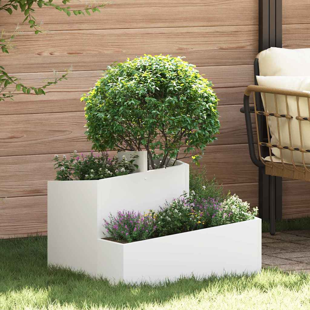 Tuin Bloempot Zilver 80 X 80 X 50 Cm Staal