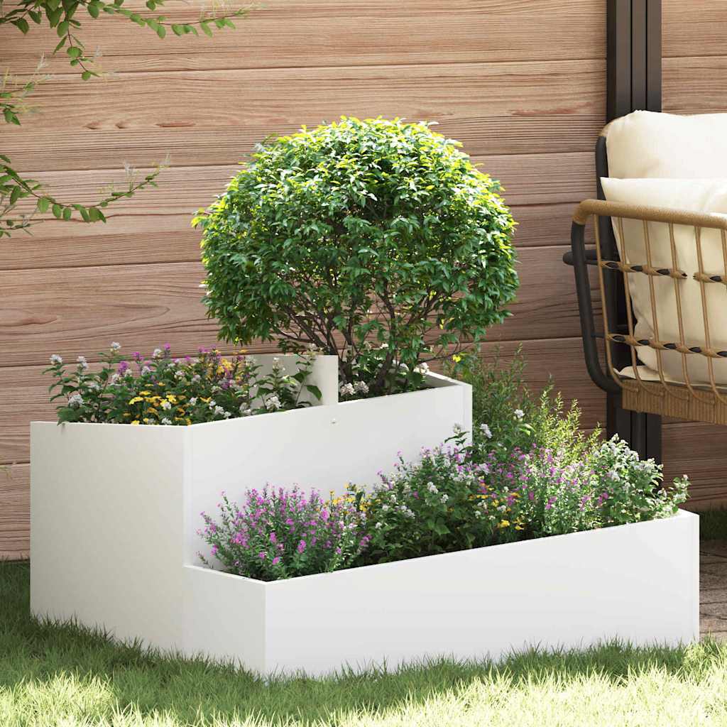 Tuin Bloempot Zilver 80 X 80 X 50 Cm Staal