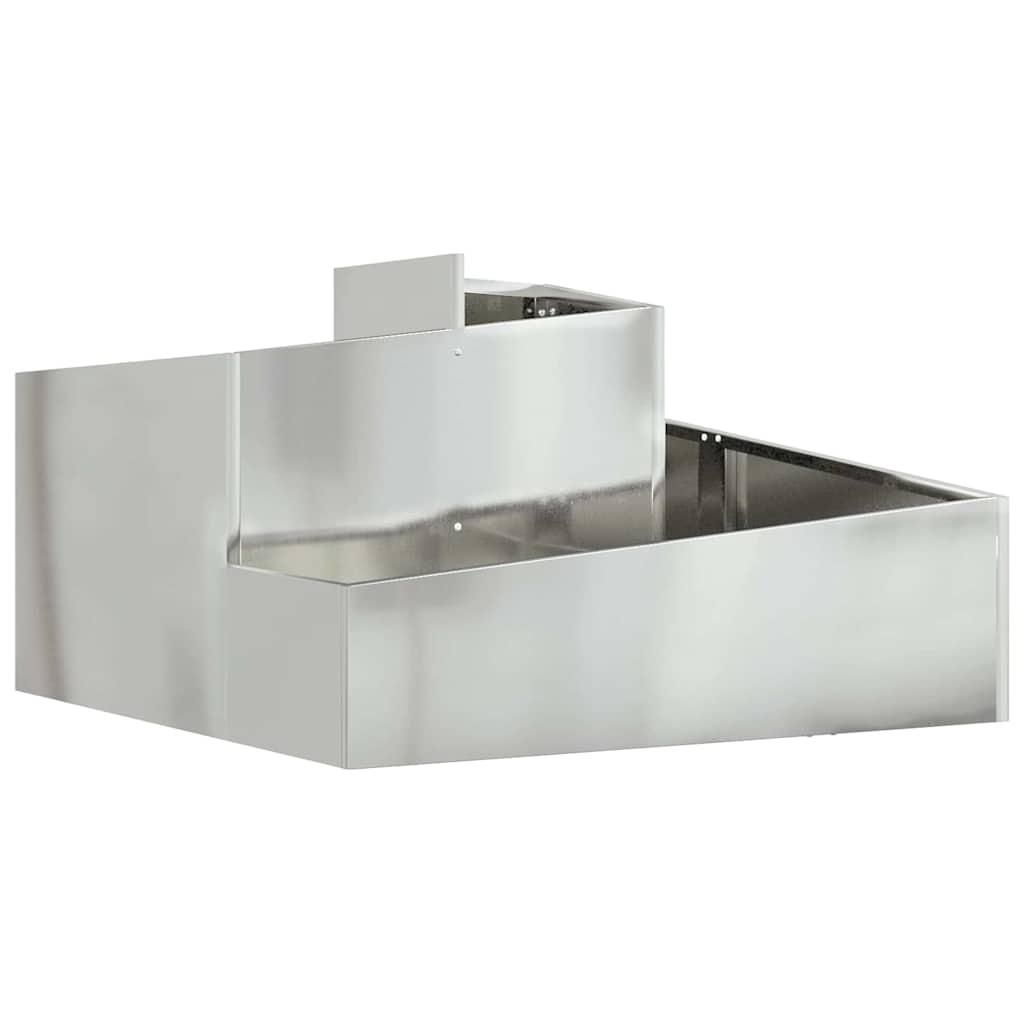 Tuin Bloempot Zilver 80 X 80 X 50 Cm Staal