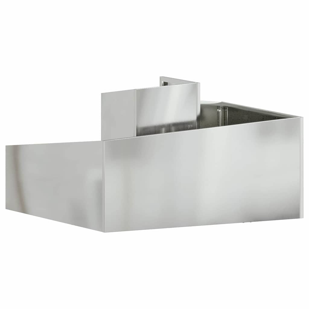 Tuin Bloempot Zilver 80 X 80 X 50 Cm Staal