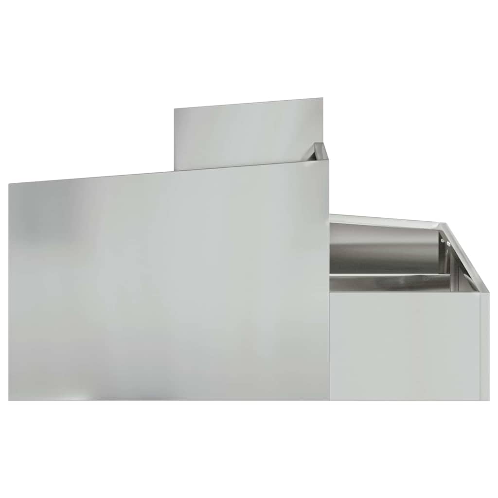 Tuin Bloempot Zilver 80 X 80 X 50 Cm Staal