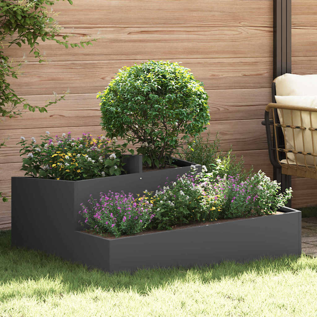 Tuin Bloempot Zilver 80 X 80 X 50 Cm Staal