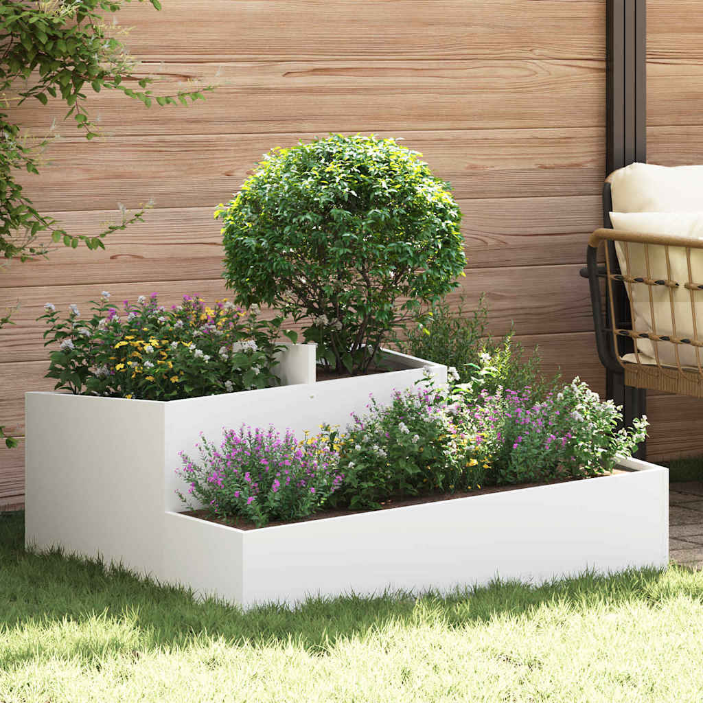 Tuin Bloempot Zilver 80 X 80 X 50 Cm Staal