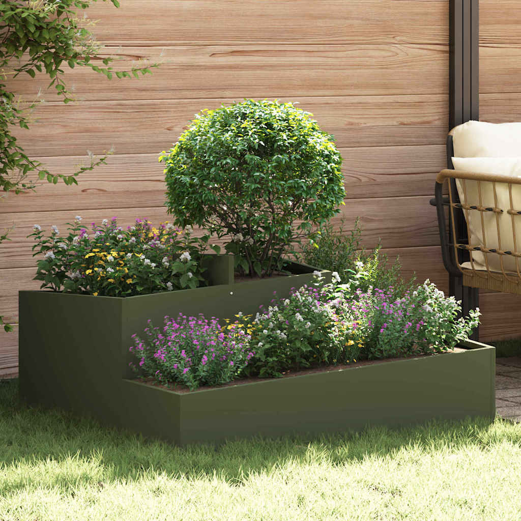 Tuin Bloempot Zilver 80 X 80 X 50 Cm Staal