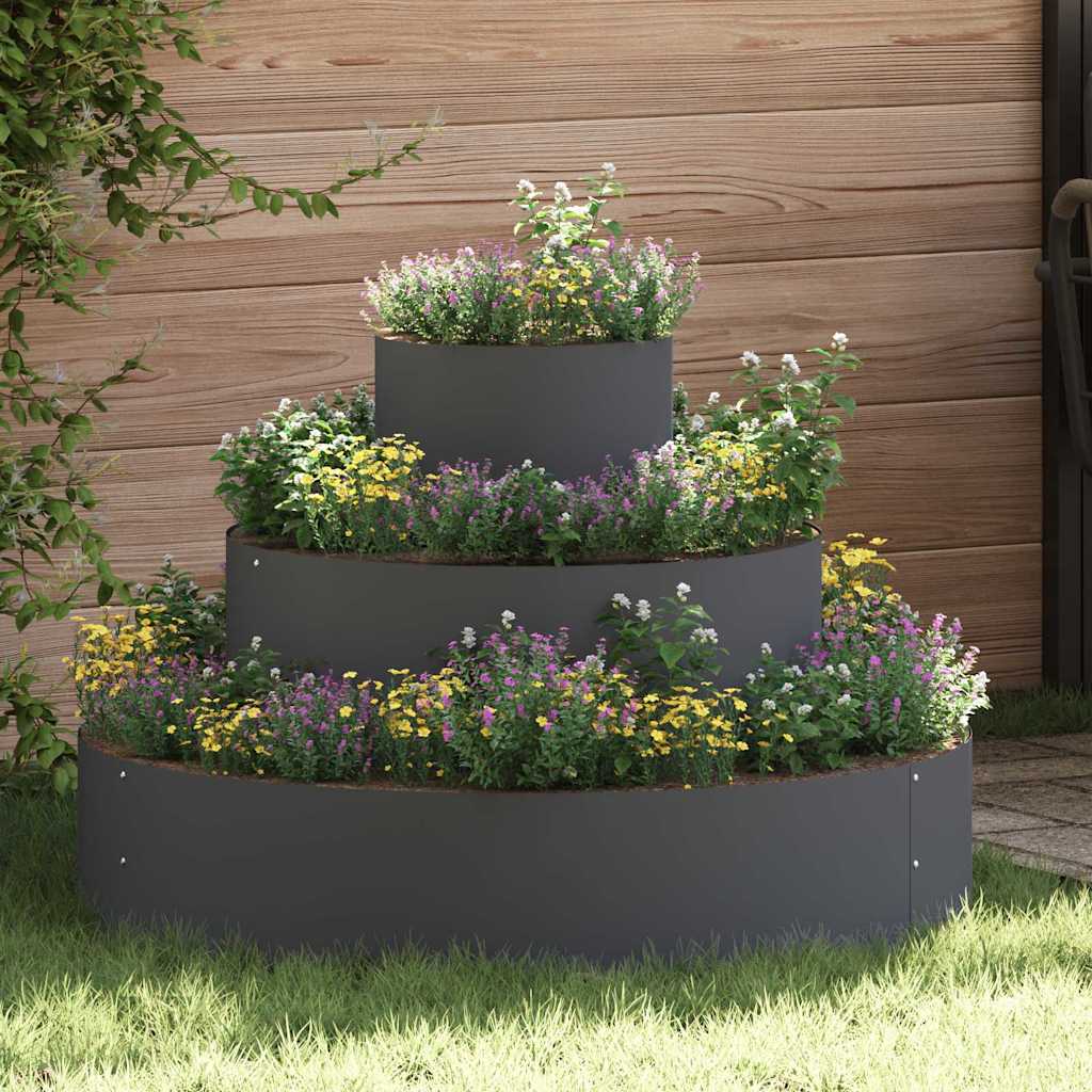 Tuin Bloempot Wit 120 X 120 X 20 Cm Koudgewalst Staal