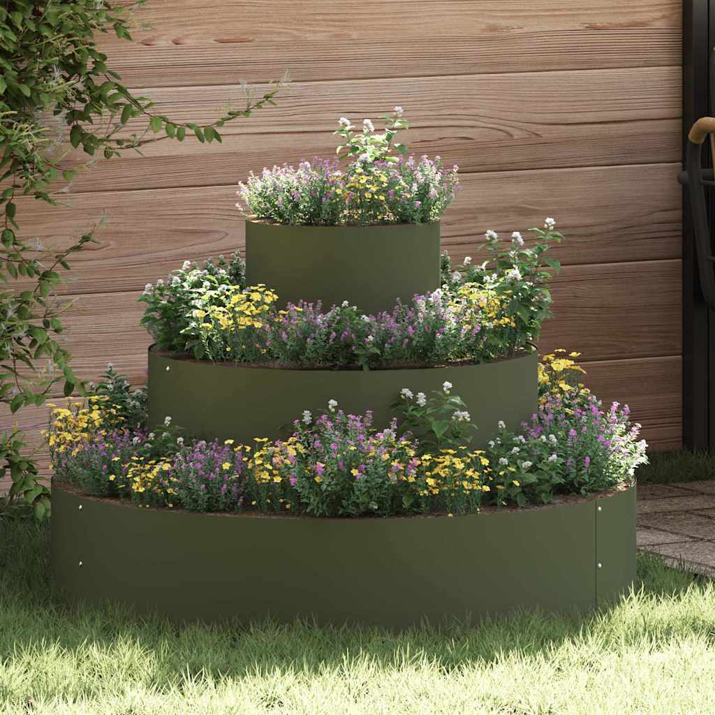 Tuin Bloempot Wit 120 X 120 X 20 Cm Koudgewalst Staal