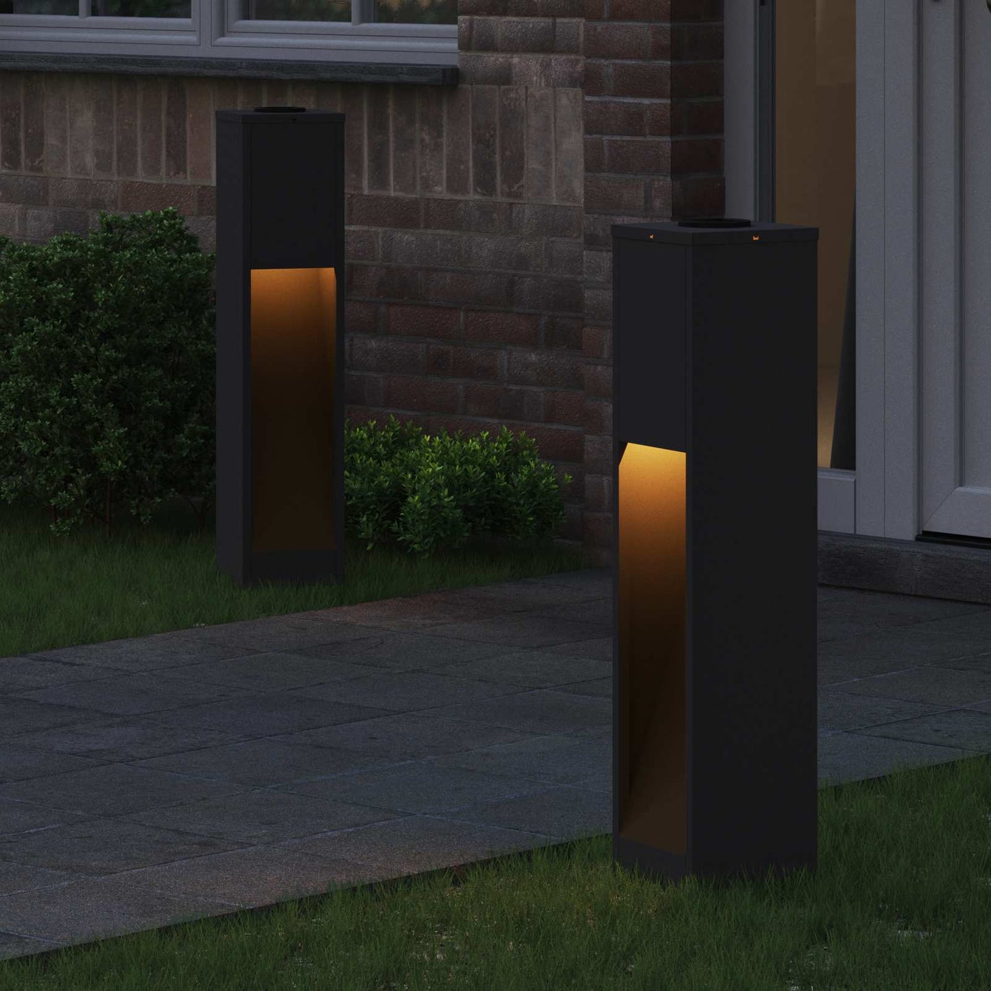 Zonne Led Padverlichting 2 Pcs Koudgewalst Staal