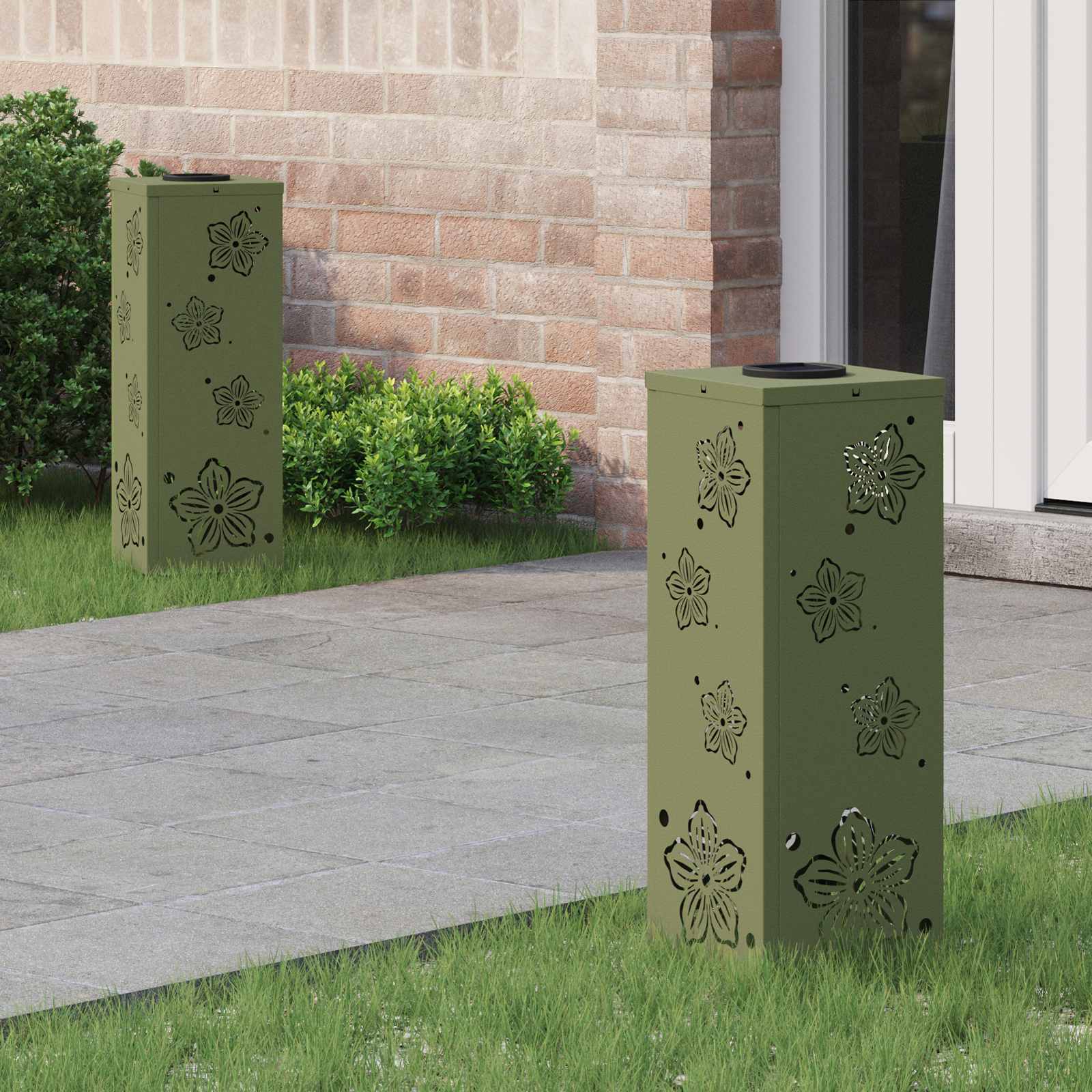 Solar Led Pad Licht 2 Pcs Koudgewalst Staal