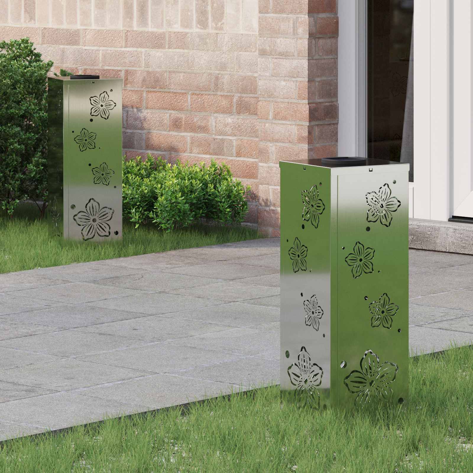 Solar Led Pad Licht 2 Pcs Koudgewalst Staal