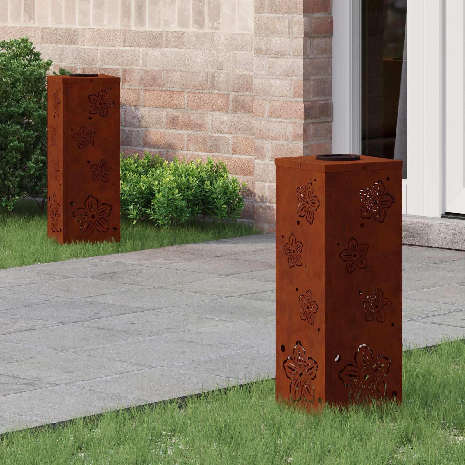 Solar Led Pad Licht 2 Pcs Koudgewalst Staal