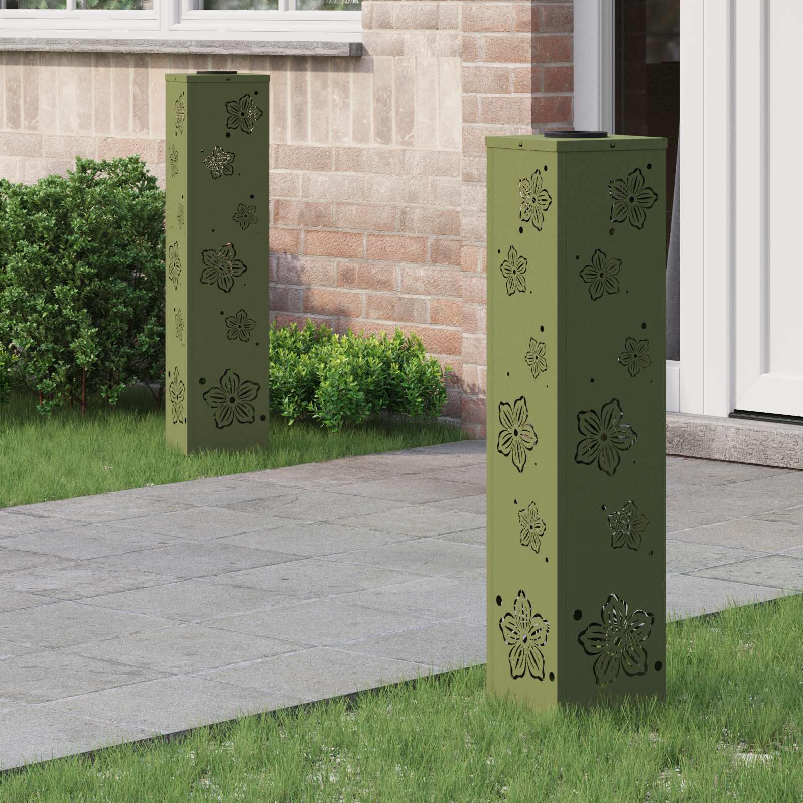 Solar Led Pad Licht 2 Pcs Koudgewalst Staal