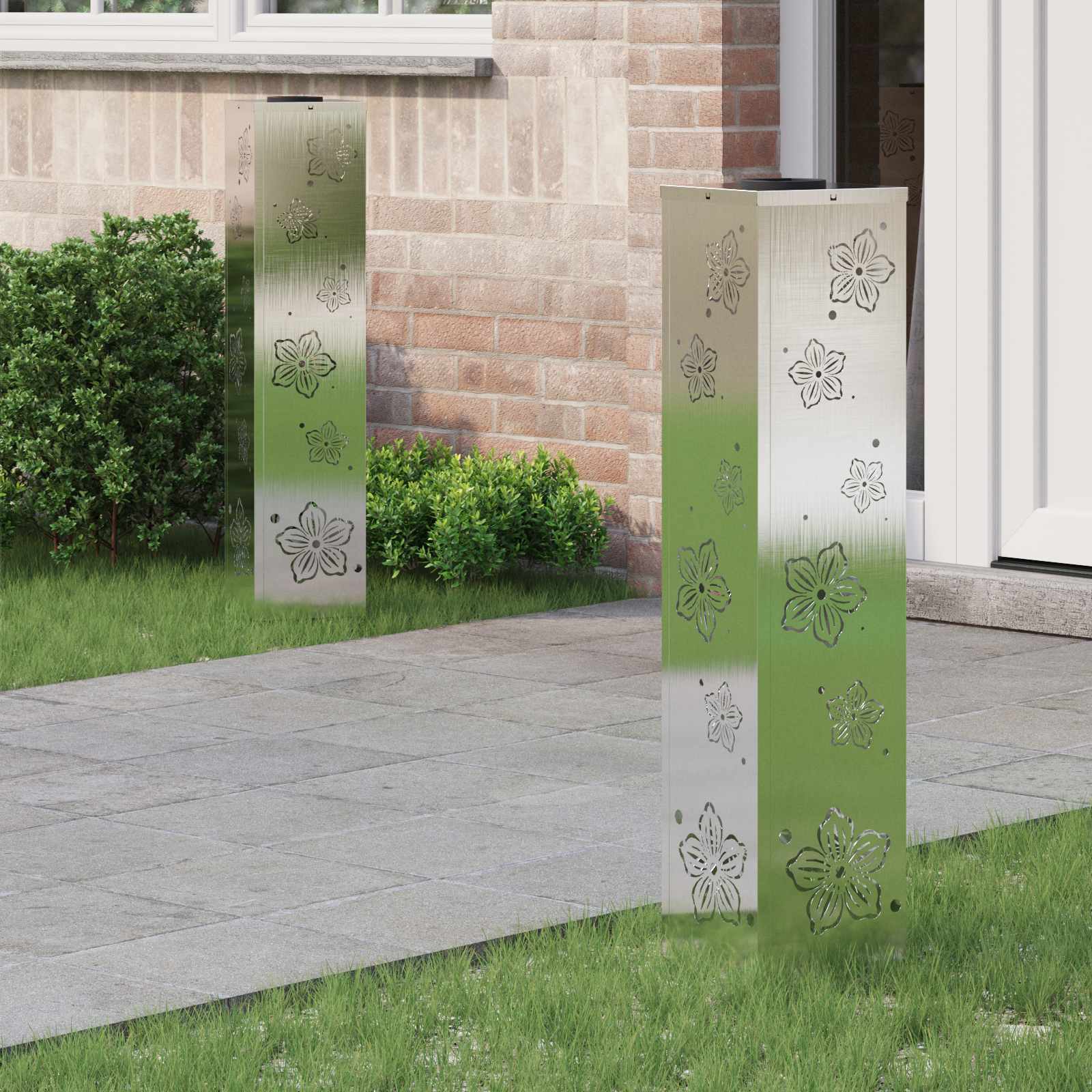 Solar Led Pad Licht 2 Pcs Koudgewalst Staal
