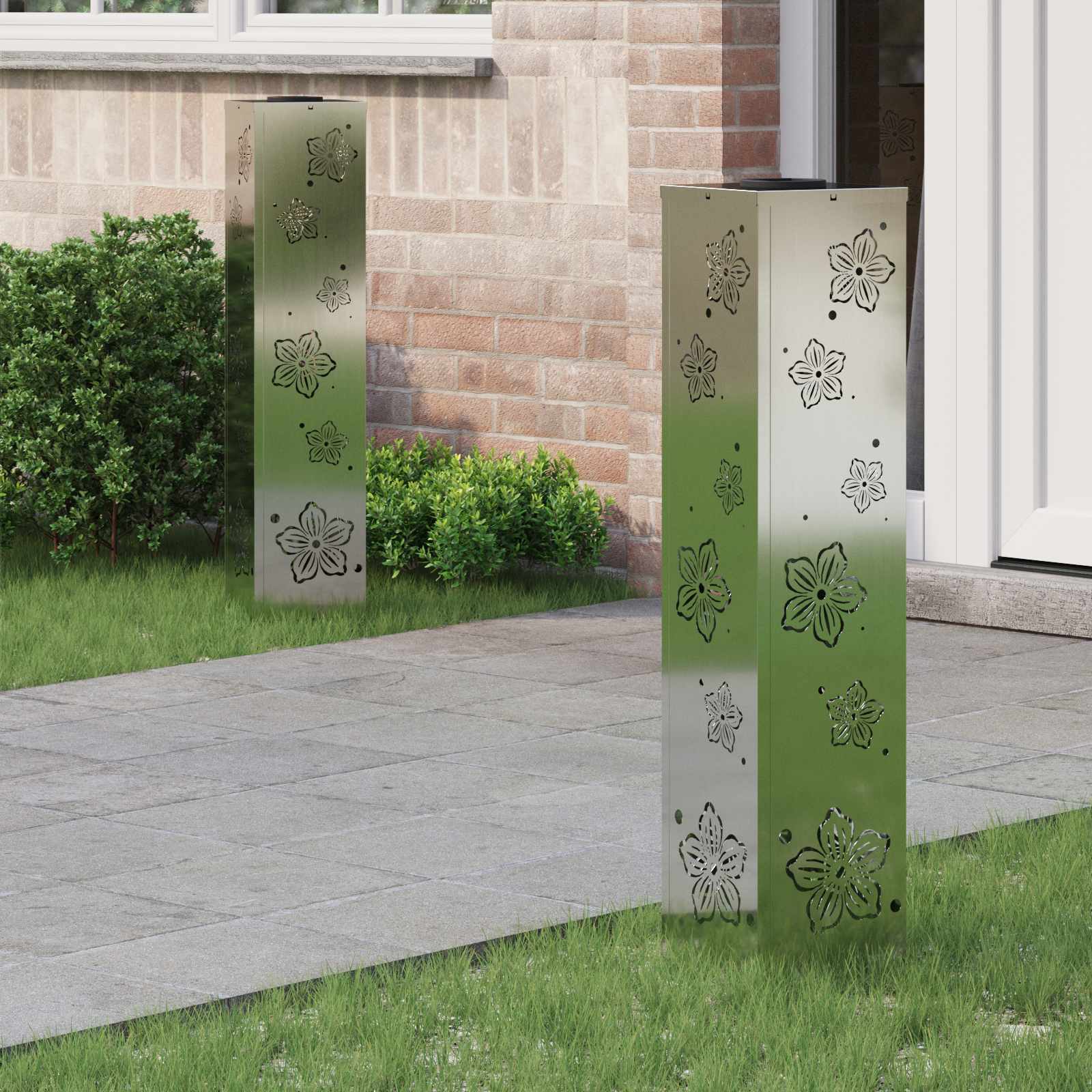 Solar Led Pad Licht 2 Pcs Koudgewalst Staal