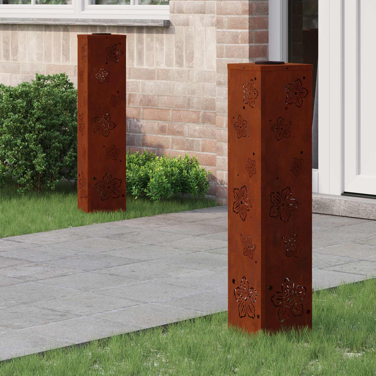 Solar Led Pad Licht 2 Pcs Koudgewalst Staal