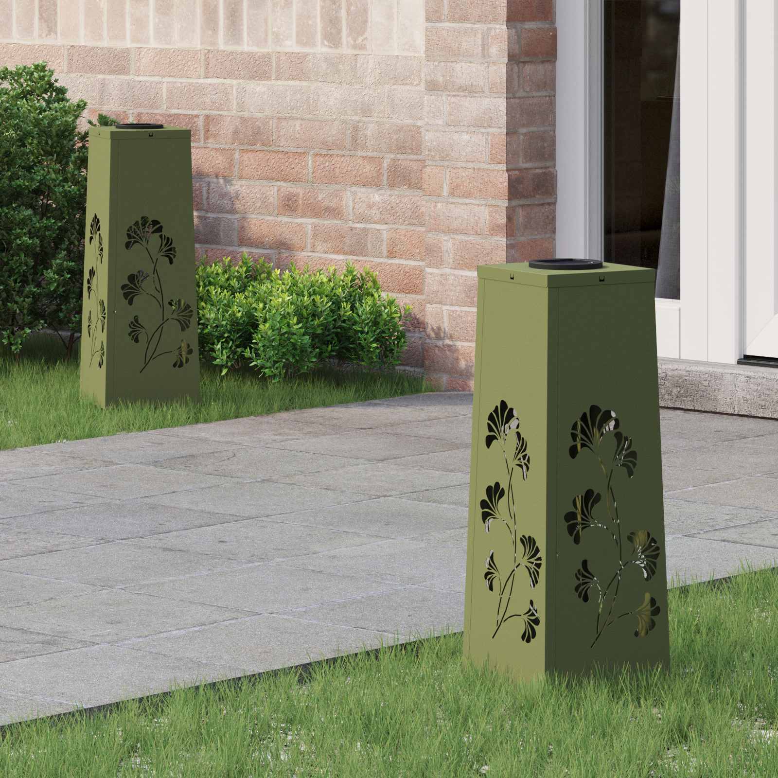 Solar Led Pad Licht 2 Pcs Koudgewalst Staal