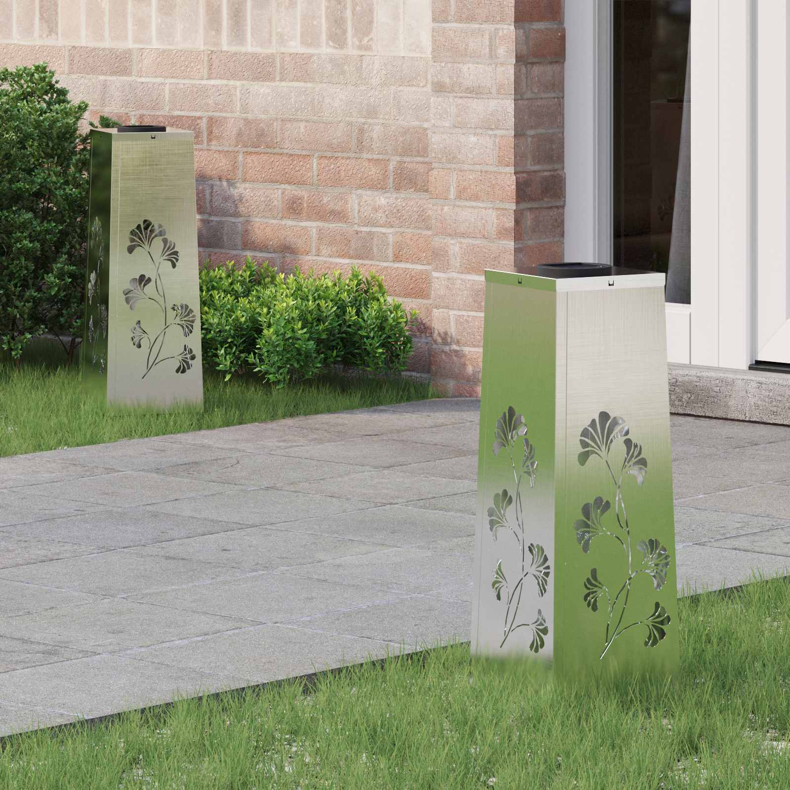 Solar Led Pad Licht 2 Pcs Koudgewalst Staal