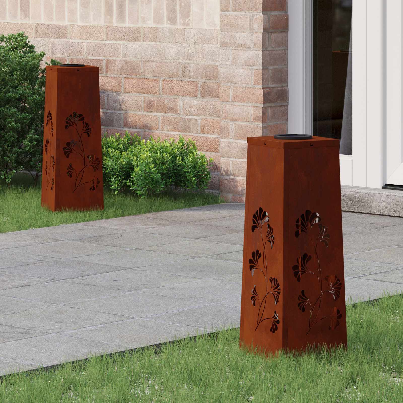 Solar Led Pad Licht 2 Pcs Koudgewalst Staal