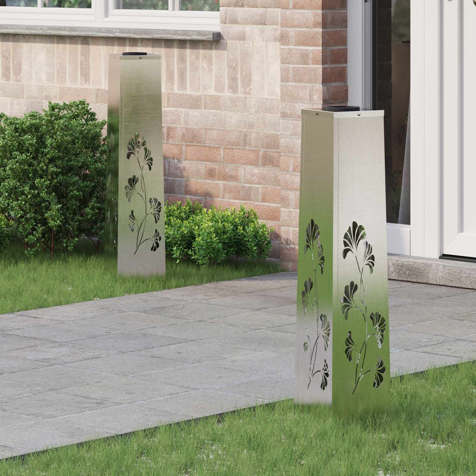 Solar Led Pad Licht 2 Pcs Koudgewalst Staal