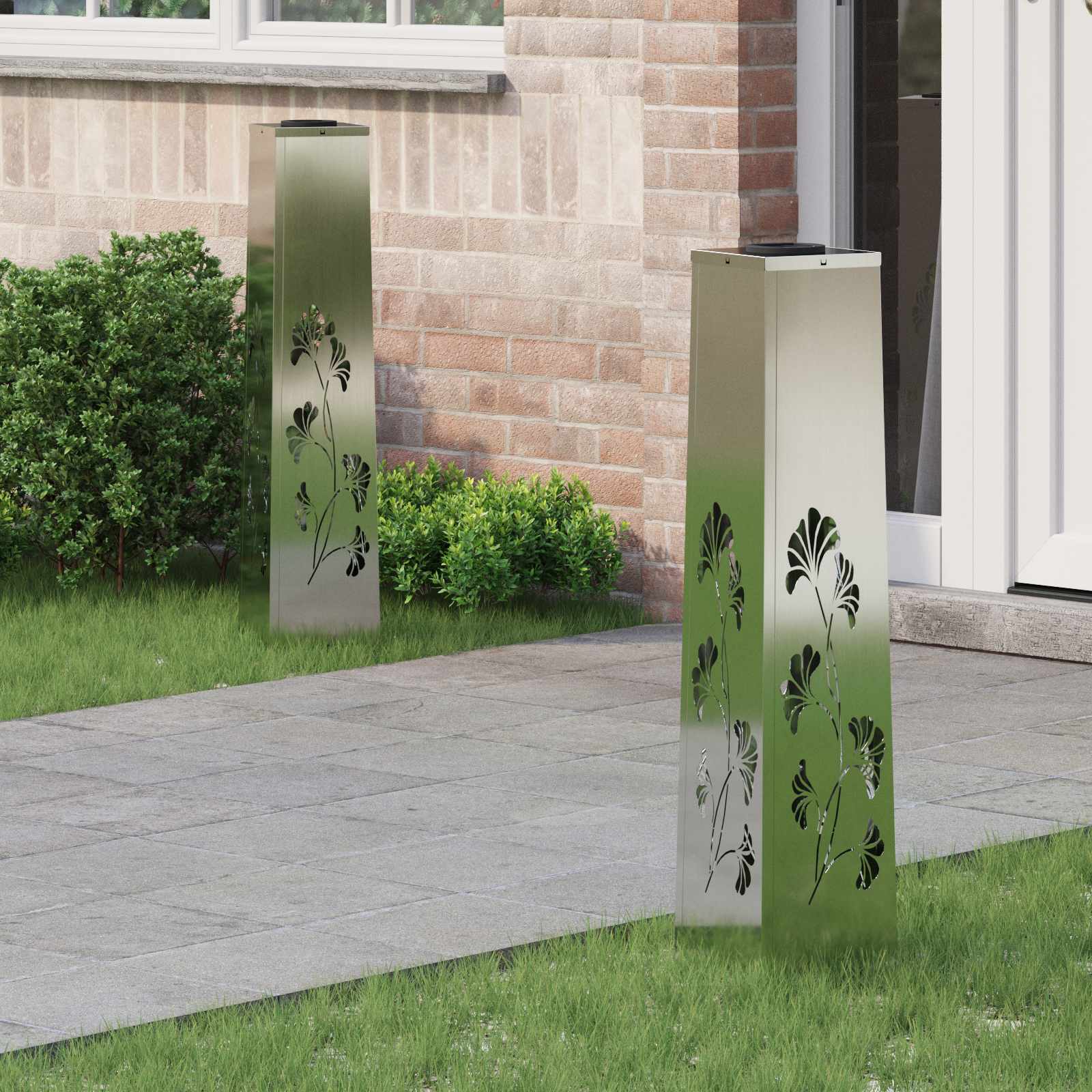 Solar Led Pad Licht 2 Pcs Koudgewalst Staal