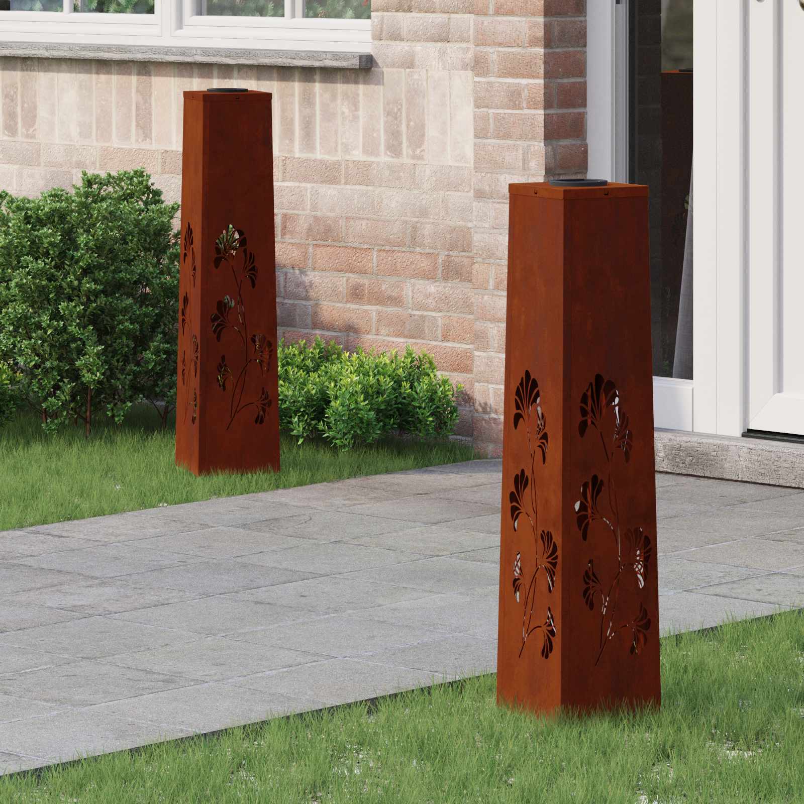Solar Led Pad Licht 2 Pcs Koudgewalst Staal