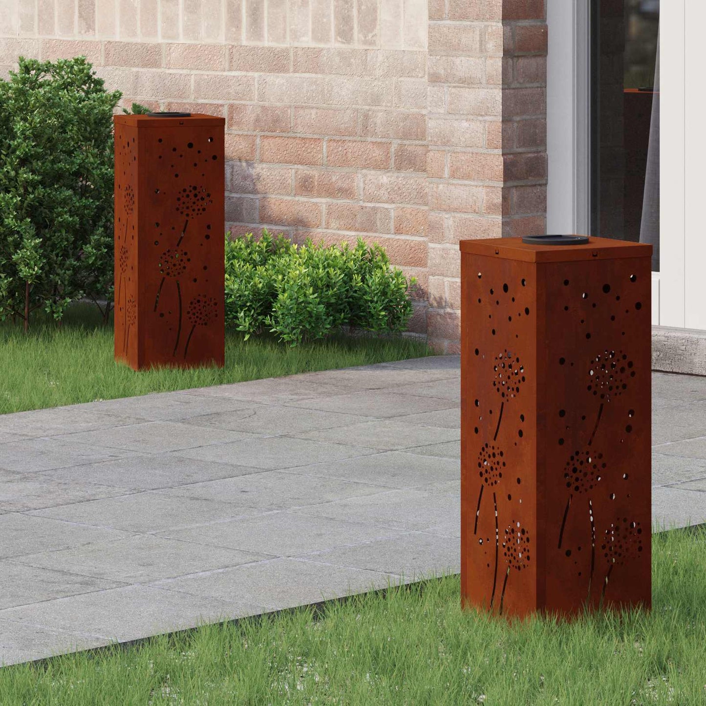 Solar Led Pad Licht 2 Pcs Koudgewalst Staal