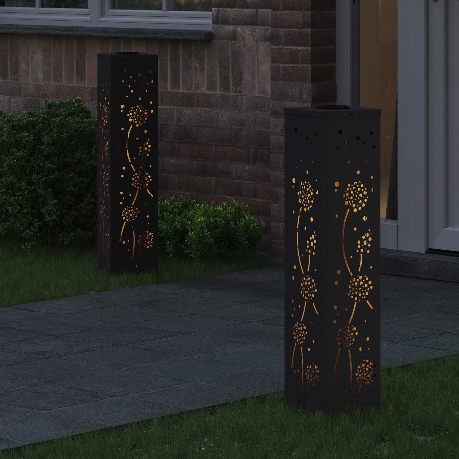 Solar Led Pad Licht 2 Pcs Koudgewalst Staal