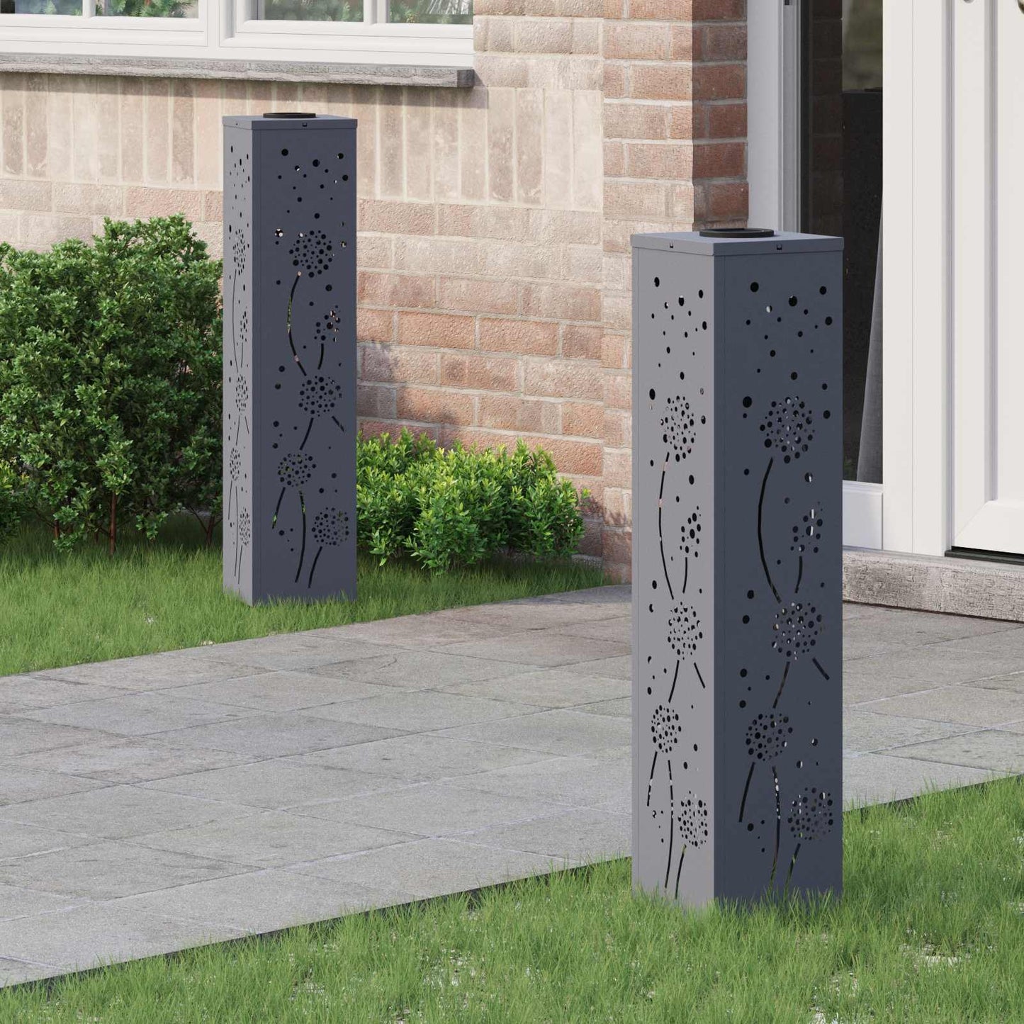 Solar Led Pad Licht 2 Pcs Koudgewalst Staal