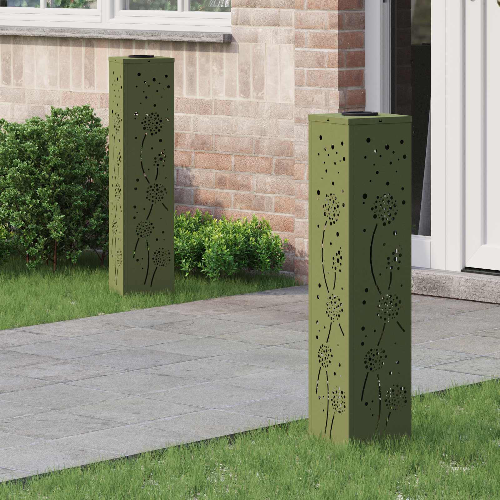 Solar Led Pad Licht 2 Pcs Koudgewalst Staal