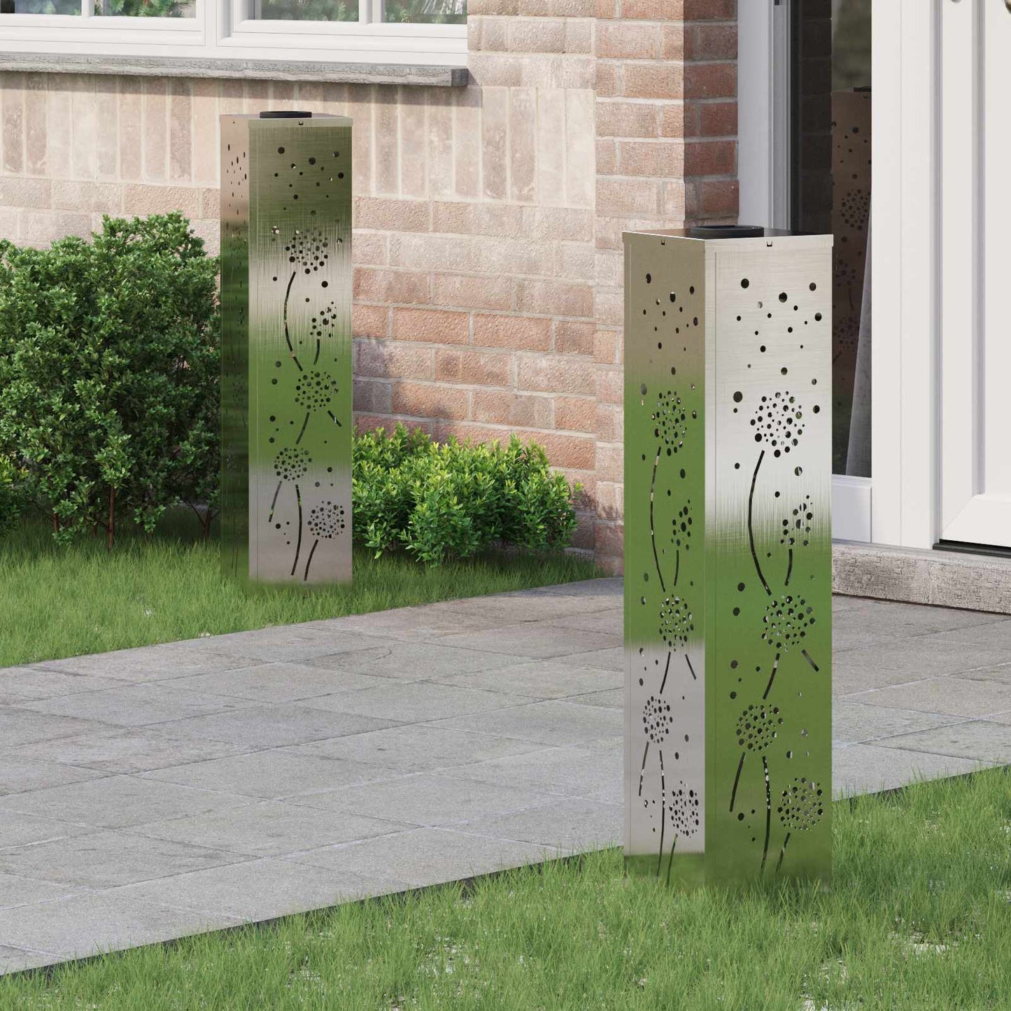 Solar Led Pad Licht 2 Pcs Koudgewalst Staal