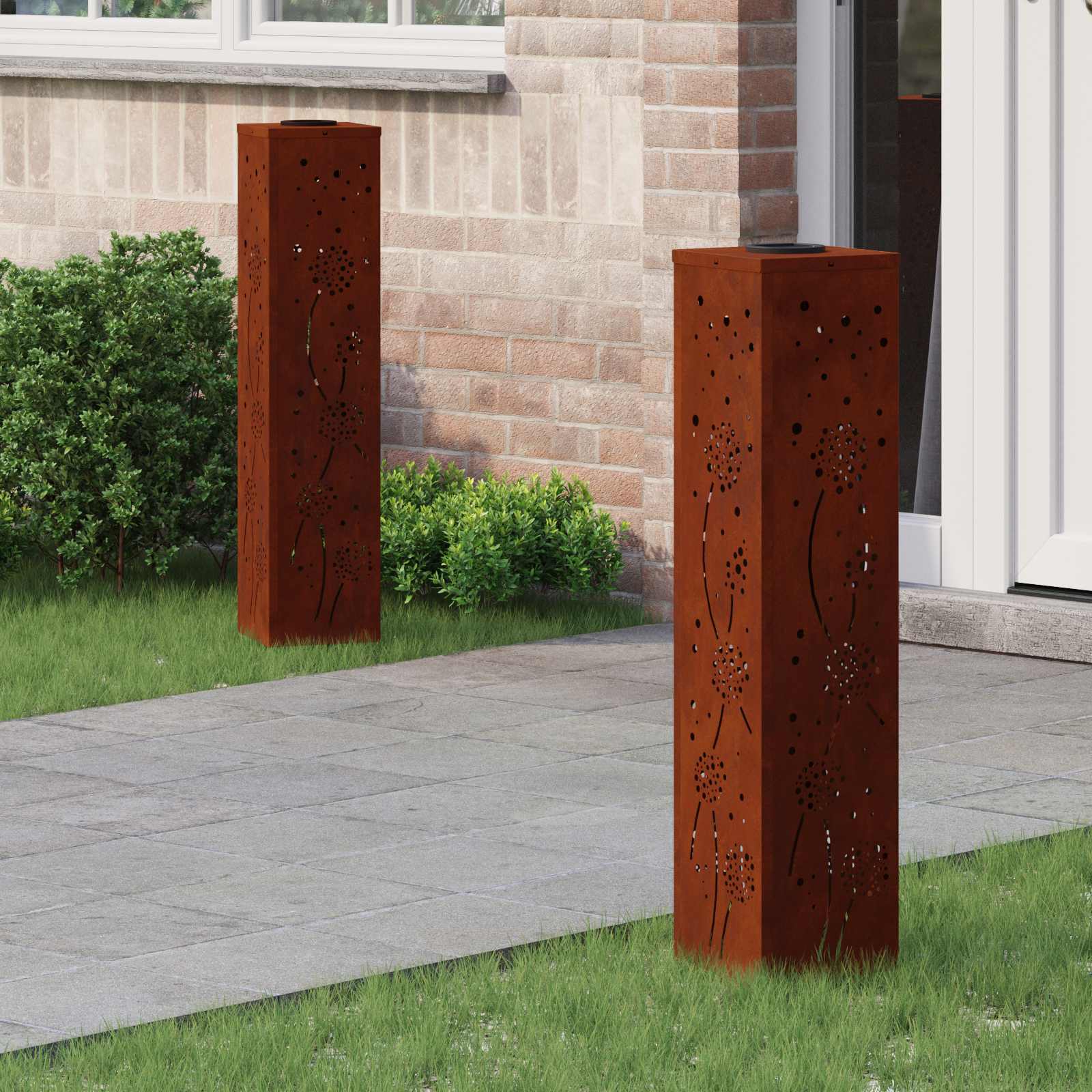 Solar Led Pad Licht 2 Pcs Koudgewalst Staal