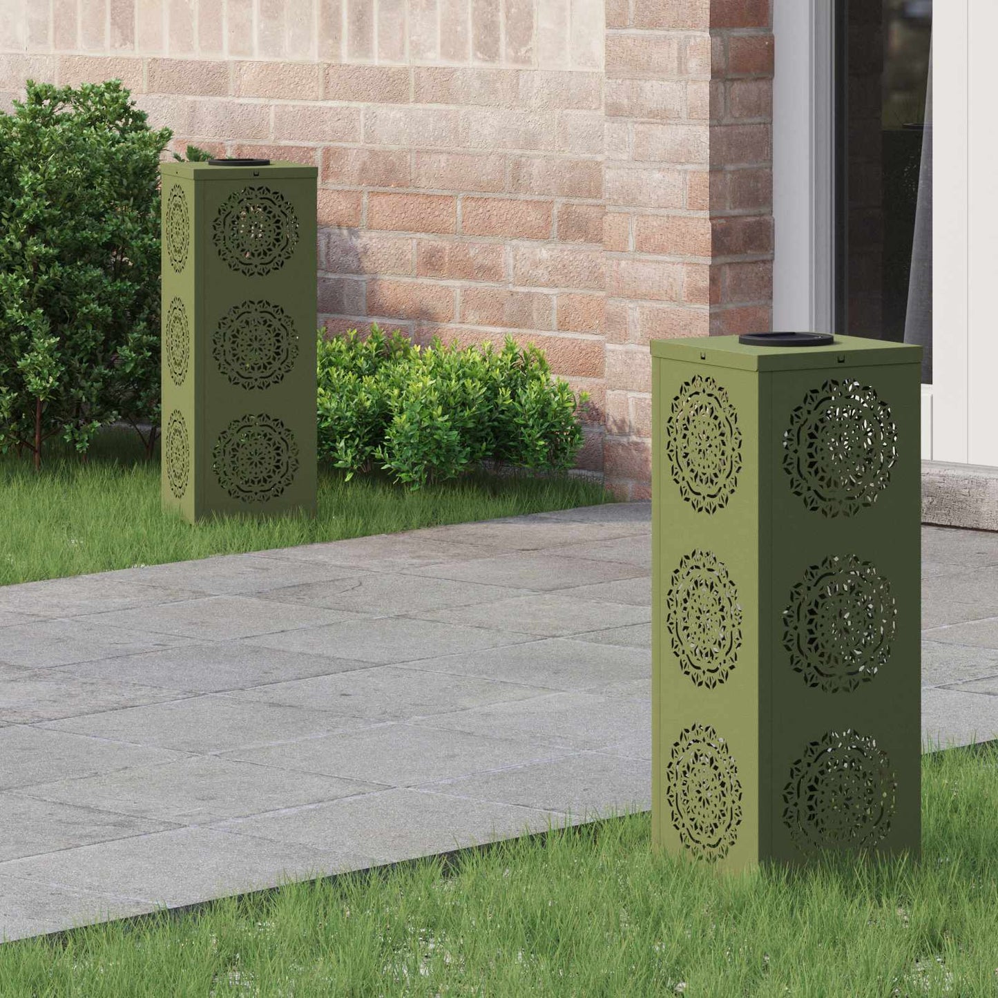 Solar Led Pad Licht 2 Pcs Koudgewalst Staal