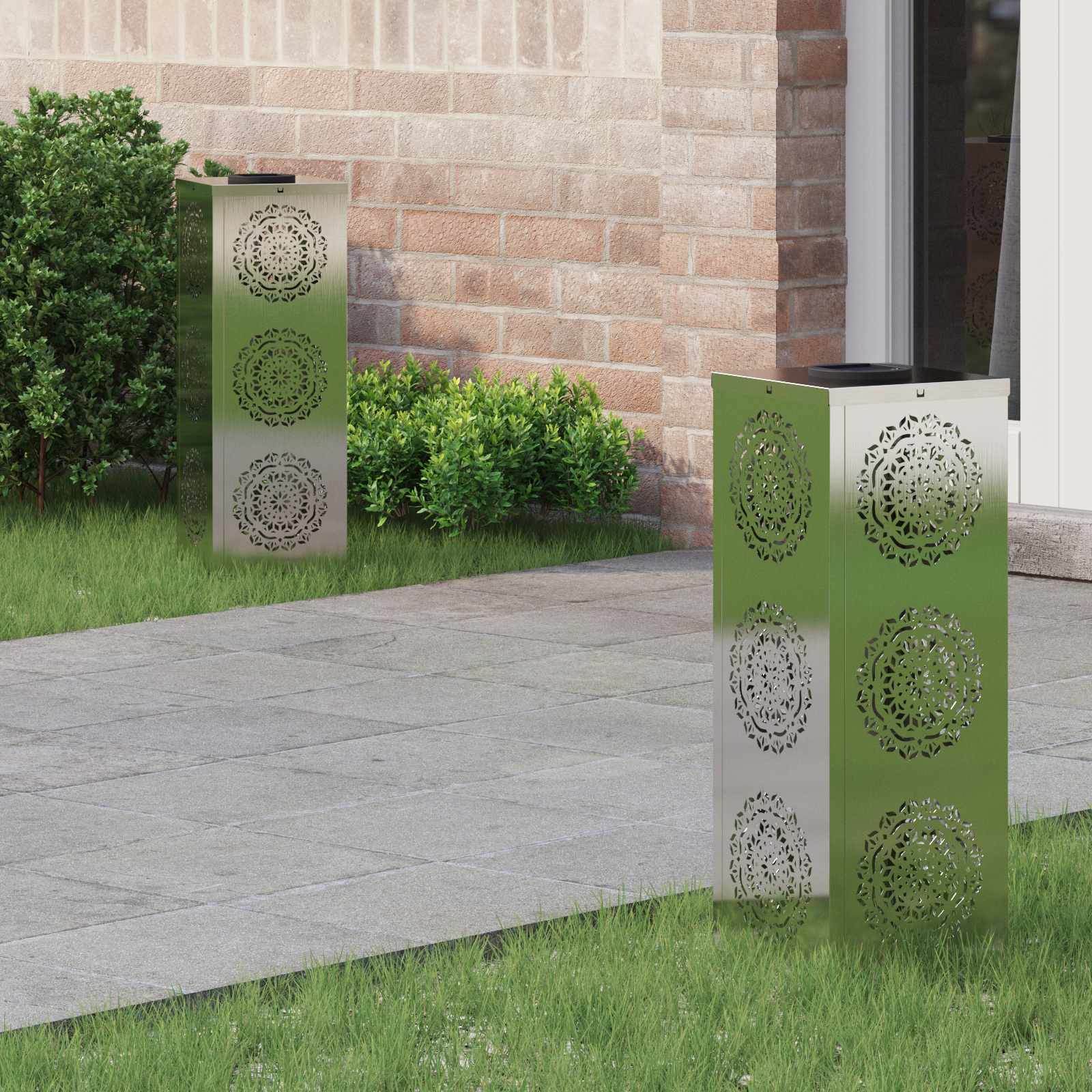 Solar Led Pad Licht 2 Pcs Koudgewalst Staal