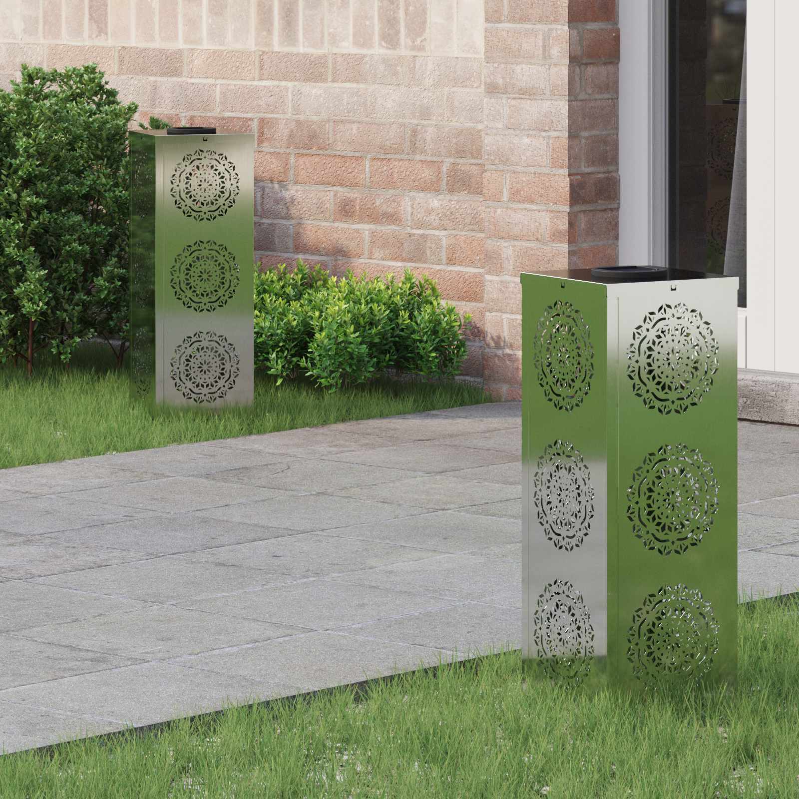 Solar Led Pad Licht 2 Pcs Koudgewalst Staal