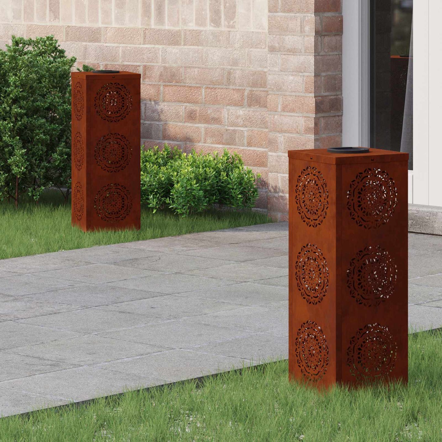 Solar Led Pad Licht 2 Pcs Koudgewalst Staal