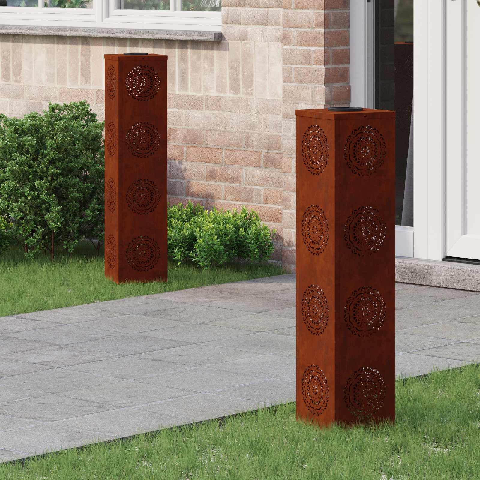 Solar Led Pad Licht 2 Pcs Koudgewalst Staal