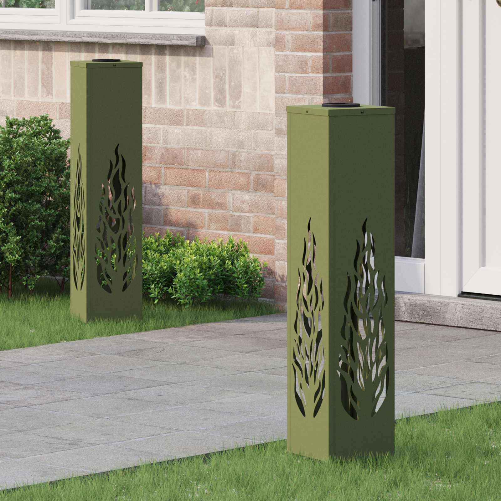 Solar Led Pad Licht 2 Pcs Koudgewalst Staal