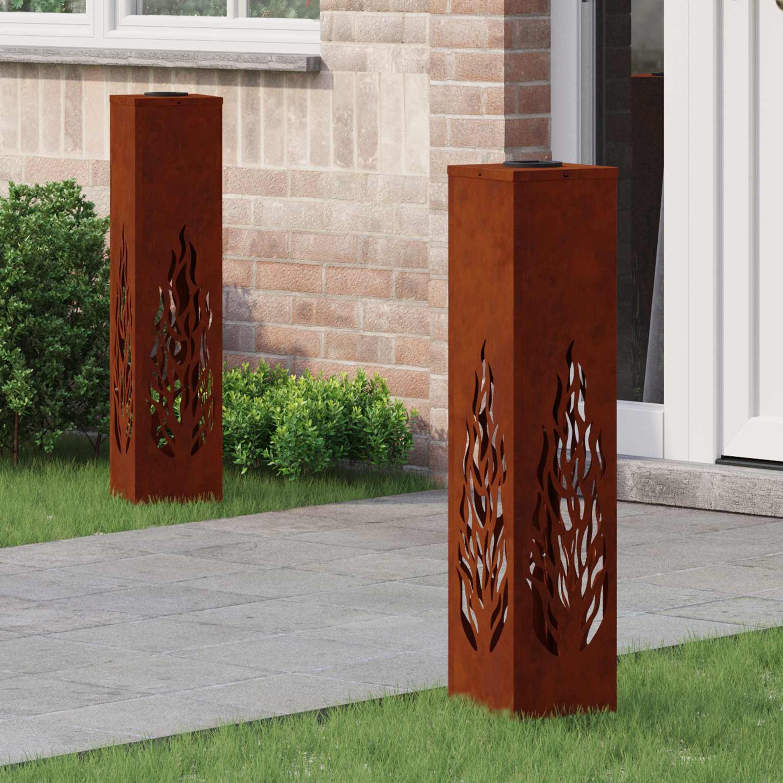 Solar Led Pad Licht 2 Pcs Koudgewalst Staal