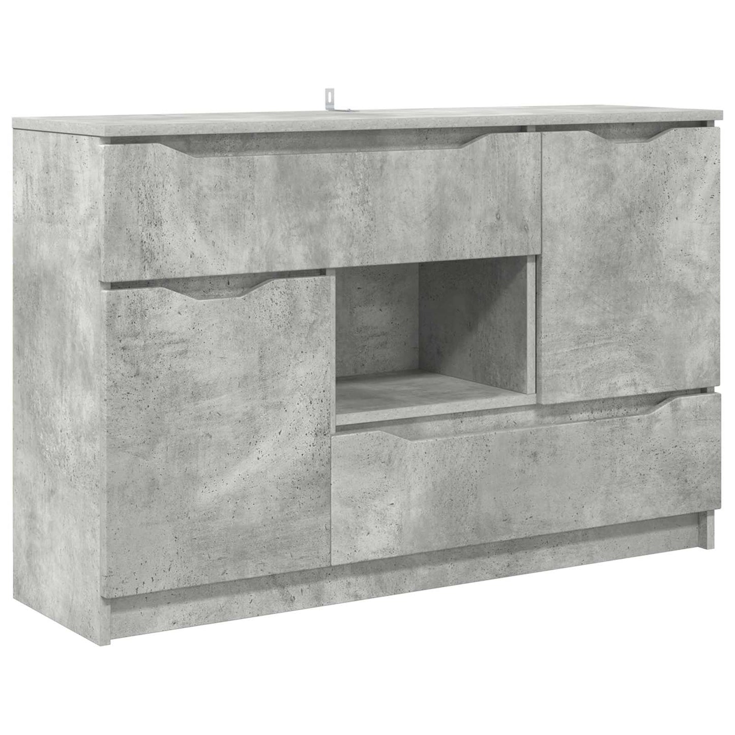 Dressoir Met Lade Beton Grijs 100 X 30 X 65,6 Bewerkt Hout