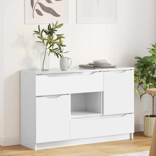Dressoir Met Lade Beton Grijs 100 X 30 X 65,6 Bewerkt Hout