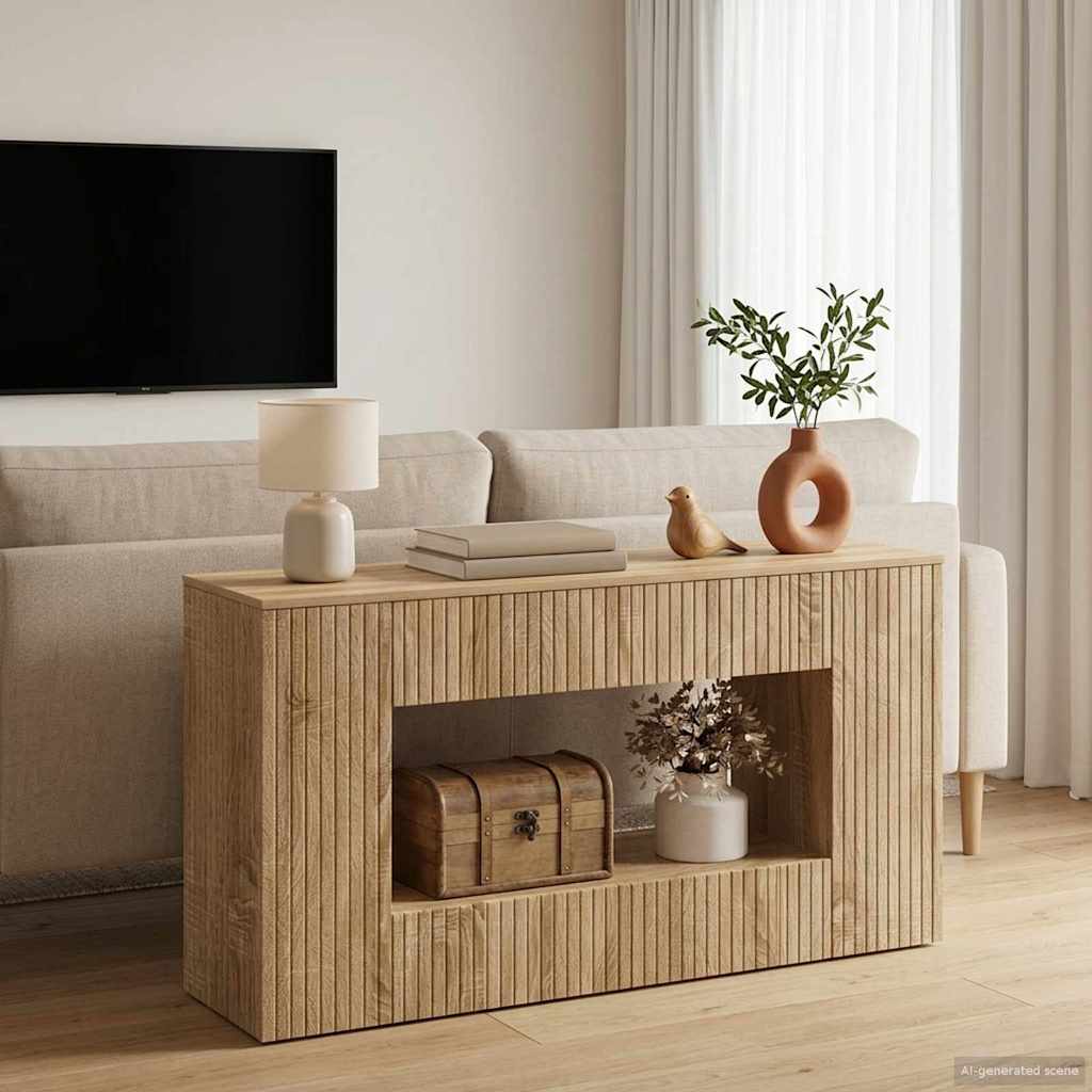 Wandtafel Gestreept Geconstrueerd Hout