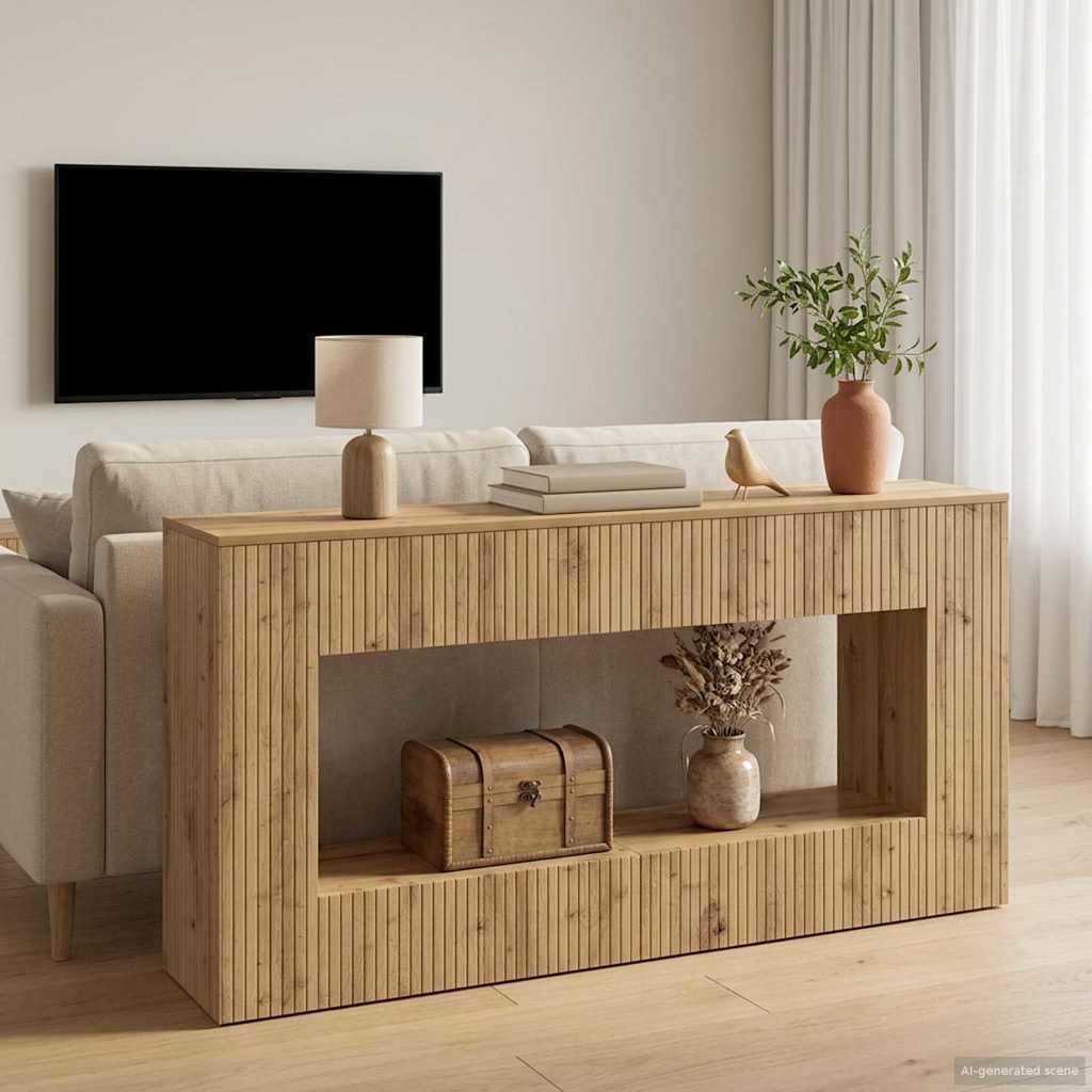 Wandtafel Gestreept Geconstrueerd Hout