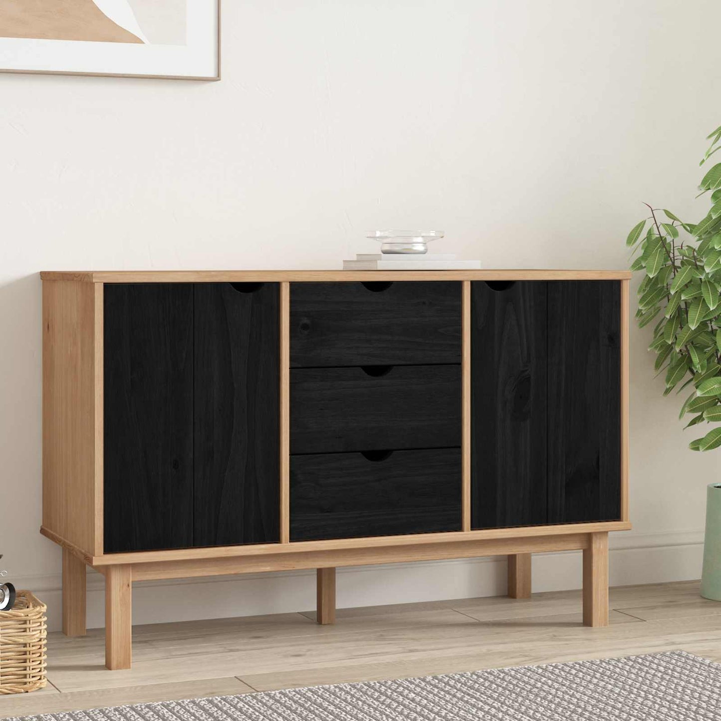 Dressoir Otta 113,5X43X73 Cm Massief Grenenhout