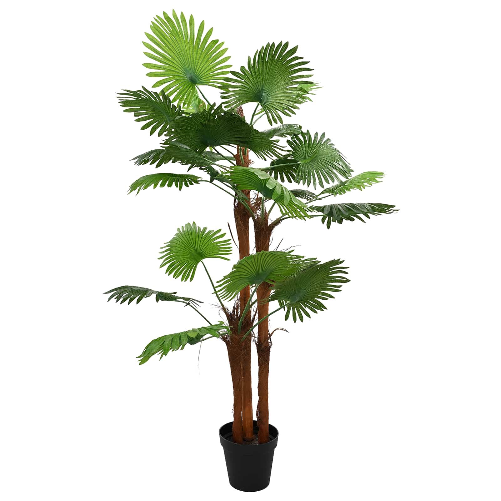 Kunstmatige Fan Palmboom Groen 75 X 25 X Stof En Bamboe